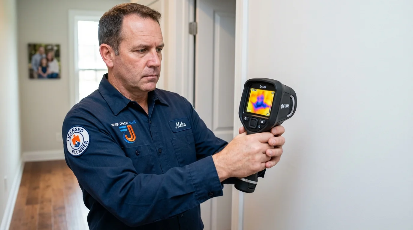 Thermal imaging leak detection by Johns Plumbing LLC in Lake Hamilton